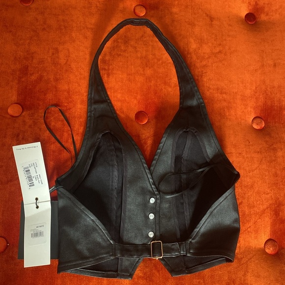 Retrofete BRIELLE COATED DENIM VEST brand new with tags - Picture 4 of 9